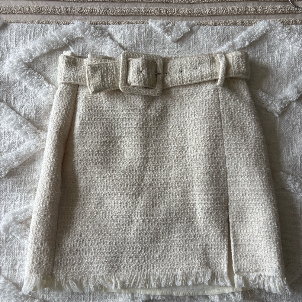 Aritzia Belted Jacquard Skirt